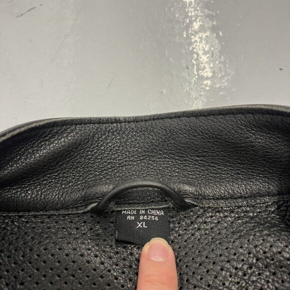 Vintage Y2k Evel Knievel Black Leather Motorcycle Jacket - Picture 5 of 5